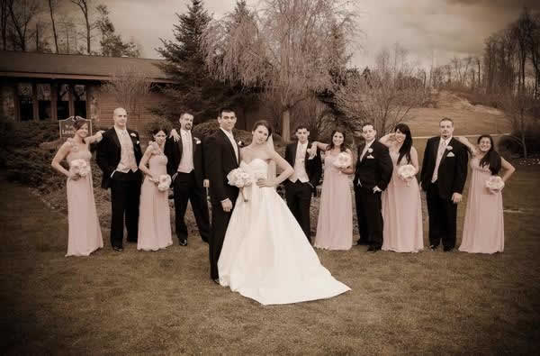 Stroudsmoor Country Inn - Stroudsburg - Poconos - Real Weddings - Bride, Groom, Bridesmaids And Groomsmen