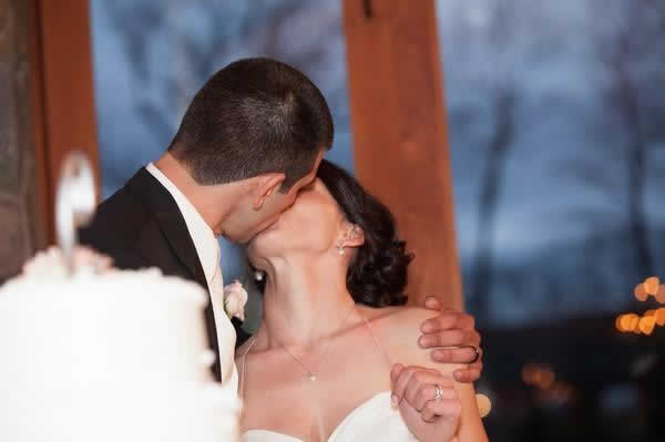 Stroudsmoor Country Inn - Stroudsburg - Poconos - Real Weddings - Bride And Groom Kissing