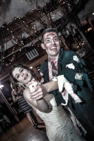 Stroudsmoor Country Inn - Stroudsburg - Poconos - Real Weddings - Zombie Theme - Bride And Groom