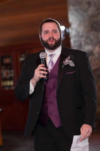 Stroudsmoor Country Inn - Stroudsburg - Poconos - Real Weddings - Best Man Saying A Few Words