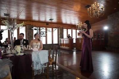 Stroudsmoor Country Inn - Stroudsburg - Poconos - Real Weddings - Maid Of Honor Saying A Few Words