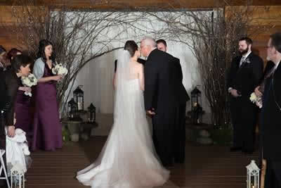 Stroudsmoor Country Inn - Stroudsburg - Poconos - Real Weddings - Bride With Dad Before Ceremony