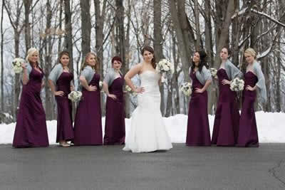 Stroudsmoor Country Inn - Stroudsburg - Poconos - Real Weddings - Bride With Bridesmaids