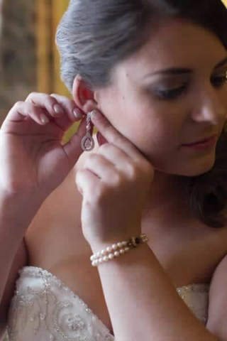 Stroudsmoor Country Inn - Stroudsburg - Poconos - Real Weddings - Bride Getting Earrings On