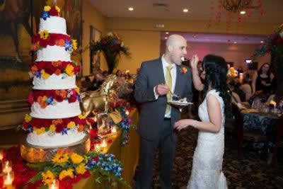 Stroudsmoor Country Inn - Stroudsburg - Poconos - Real Weddings - Bride And Groom Feeding Each Other Wedding Cake