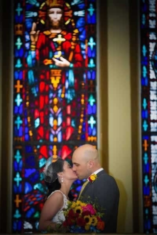 Stroudsmoor Country Inn - Stroudsburg - Poconos - Real Weddings - Bride And Groom In Chapel