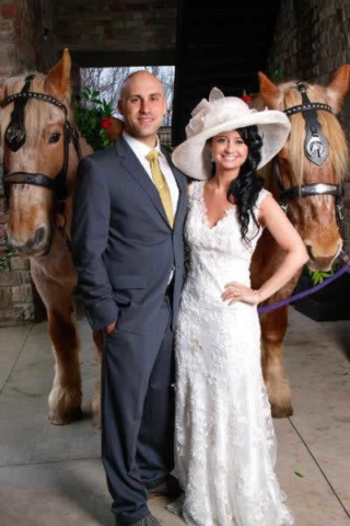Stroudsmoor Country Inn - Stroudsburg - Poconos - Real Weddings - Bride And Groom With Horses