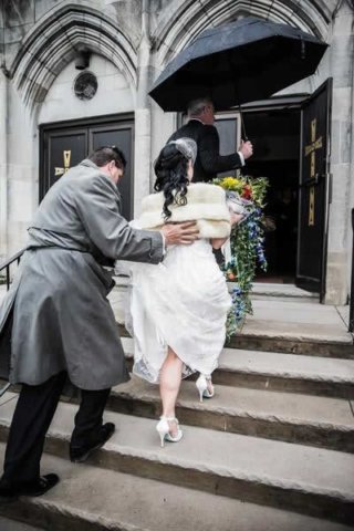 Stroudsmoor Country Inn - Stroudsburg - Poconos - Real Weddings - Bride Entering Chapel