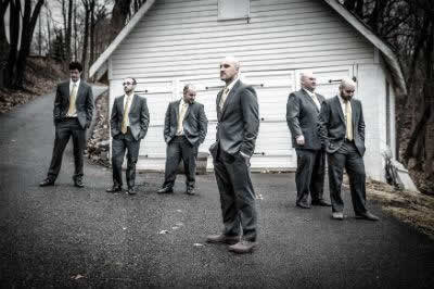 Stroudsmoor Country Inn - Stroudsburg - Poconos - Real Weddings - Groom With Groomsmen