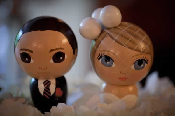 Stroudsmoor Country Inn - Stroudsburg - Poconos - Real Weddings - Bride And Groom Doll Cake Toppers
