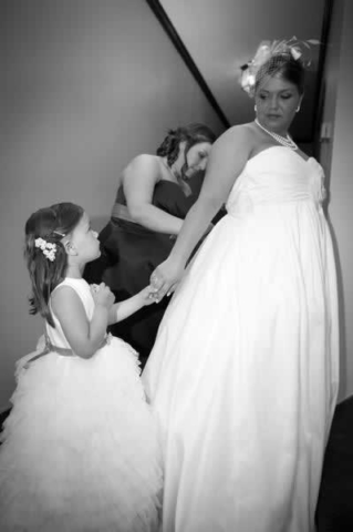 Stroudsmoor Country Inn - Stroudsburg - Poconos - Real Weddings - Bride Getting Help With Dress