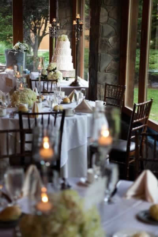 Stroudsmoor Country Inn - Stroudsburg - Pocono - Real Weddings - Candlelit Table Settings And Wedding Cake