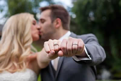 Stroudsmoor Country Inn - Stroudsburg - Poconos - Real Weddings - Happy Married Couple Showing Rings