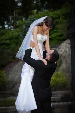 Stroudsmoor Country Inn - Stroudsburg - Poconos - Real Weddings - Happy Wedding Couple Outside Of Chapel