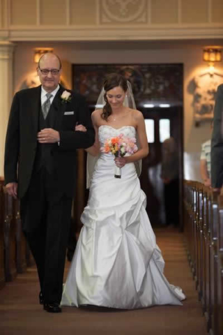 Stroudsmoor Country Inn - Stroudsburg - Poconos - Real Weddings - Bride Accompanied With Dad Down Aisle
