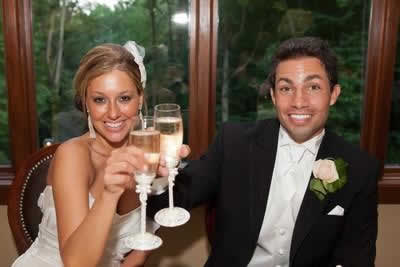 Stroudsmoor Country Inn - Stroudsburg - Poconos - Real Weddings -Bride And Groom First Wedding Toast