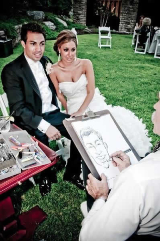 Stroudsmoor Country Inn - Stroudsburg - Poconos - Real Weddings -Bride And Groom Posing For Drawing