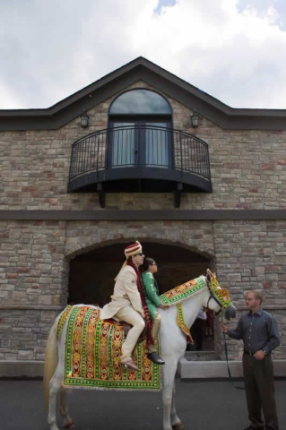 Stroudsmoor Country Inn - Stroudsburg - Poconos - Indian Wedding - Groom With Child On Horse