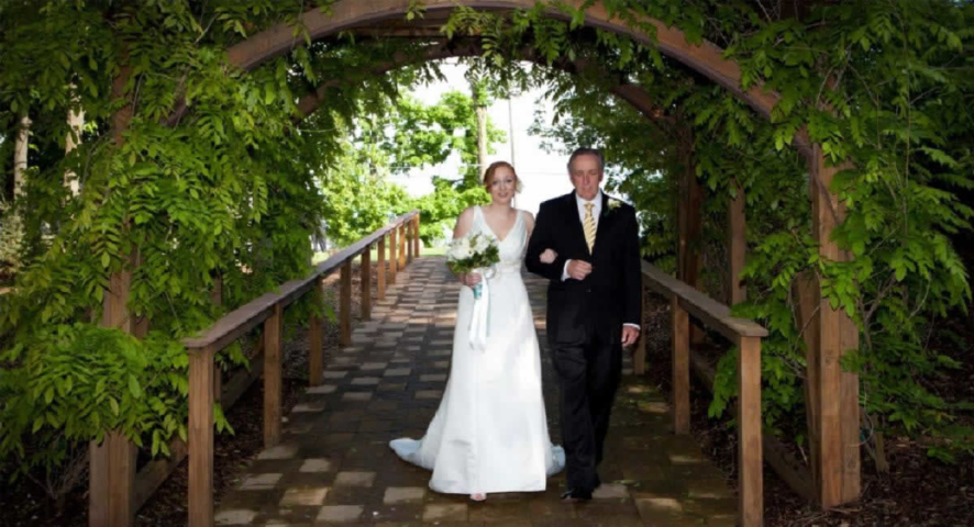 Stroudsmoor Country Inn - Stroudsburg - Poconos - Intimate Wedding - Bride With Father