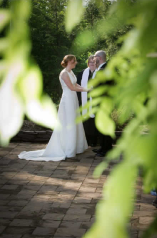 Stroudsmoor Country Inn - Stroudsburg - Poconos - Intimate Wedding - Bride And Groom Reciting Vows