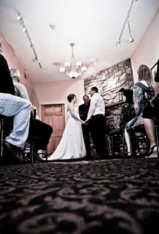 Stroudsmoor Country Inn - Stroudsburg - Poconos - Intimate Wedding - Wedding Couple Reciting Vows