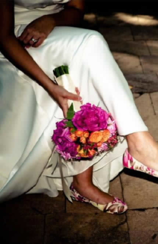 Stroudsmoor Country Inn - Stroudsburg - Poconos - Intimate Wedding - Seated Bride With Bouquet
