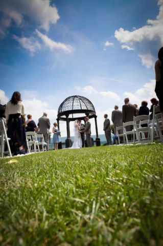 Stroudsmoor Country Inn - Stroudsburg - Poconos - Pocono Mountain Wedding - Bride And Groom Reciting Wedding Vows