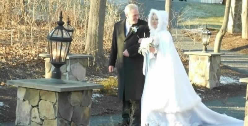 Stroudsmoor Country Inn - Stroudsburg - Poconos - Pocono Winter Wedding - Bride With Father