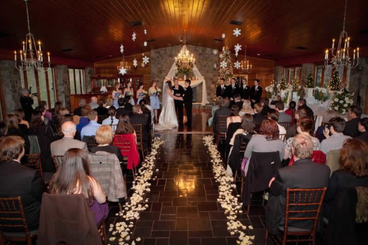 Stroudsmoor Country Inn - Stroudsburg - Poconos - Pocono Winter Wedding - Bride And Groom Reciting Wedding Vows