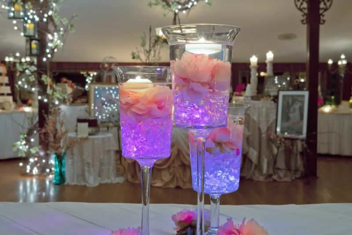 Stroudsmoor Country Inn - Stroudsburg - Poconos - Woodlands Outdoor Wedding - Colorful Floating Candles