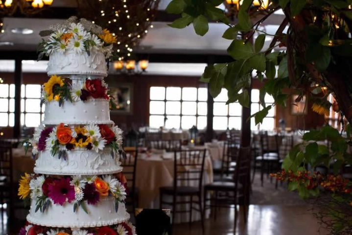 Stroudsmoor Country Inn - Stroudsburg - Poconos - Woodlands Outdoor Wedding - Elegant Wedding Cake