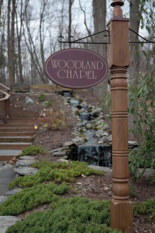 Stroudsmoor Country Inn - Stroudsburg - Poconos - Woodlands Outdoor Wedding - Entrance To Woodland Chapel