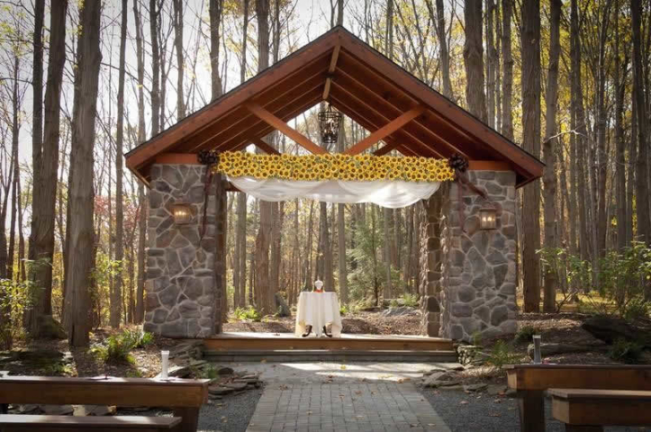 Stroudsmoor Country Inn - Stroudsburg - Poconos - Woodlands Outdoor Wedding - Alter