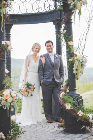 Wedding couple posing