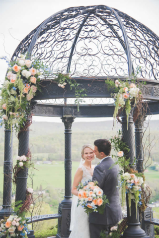 Wedding couple posing