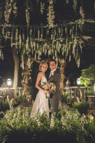 Wedding couple posing