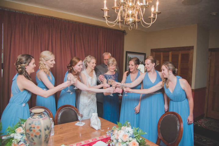 Wedding reception toast