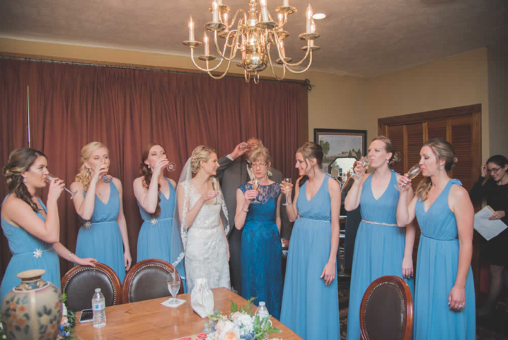 Wedding reception toast