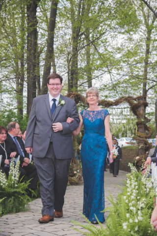 Wedding guests arriving