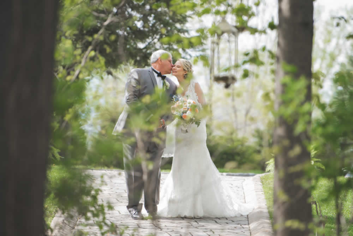 Father walking bride down the aisle