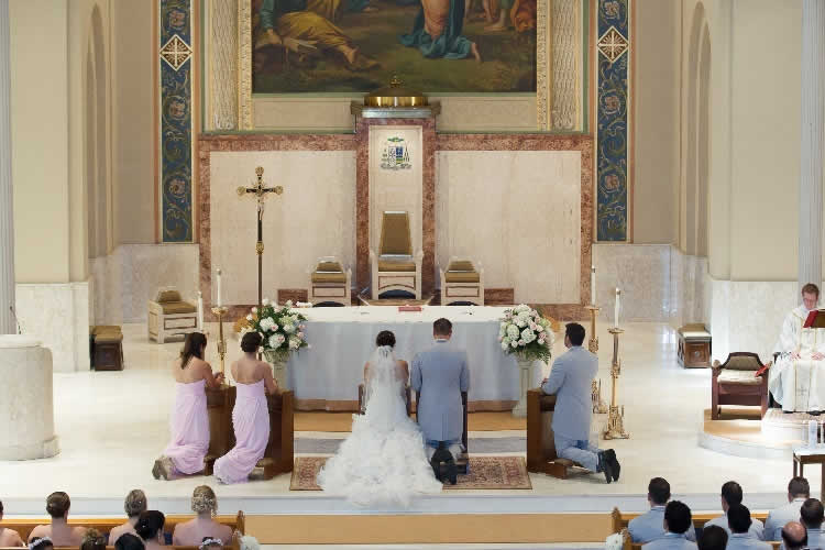 Large chapel wedding