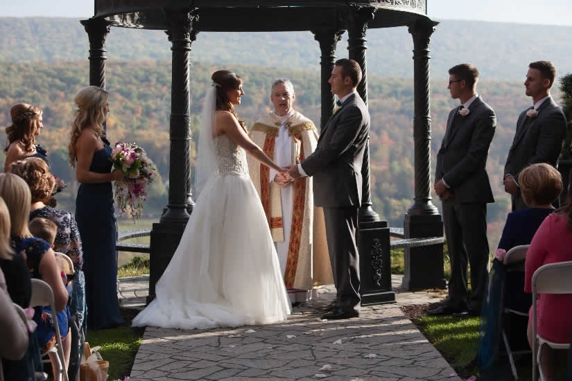 Wedding ceremony outdoors