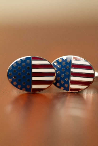 American Flag Cufflinks 