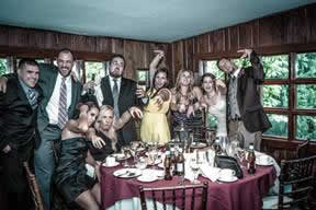 Zombie theme wedding party