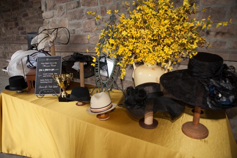 Veils and Hats on a table