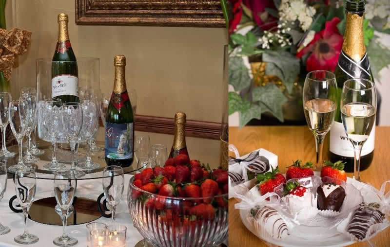 champagne strawberries