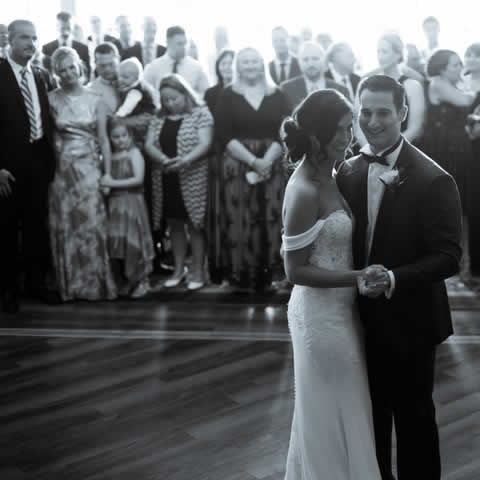mauro-wedding-first-dance-b&w Wedding reception - wedding couple dancing - first dance