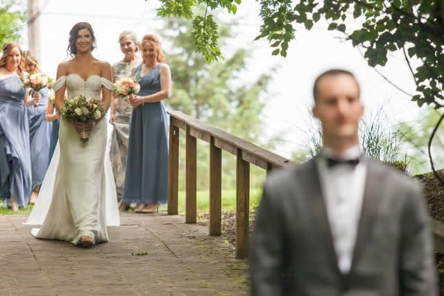 mauro-wedding-first-look-2 Bride - outdoor wedding - Pocono wedding