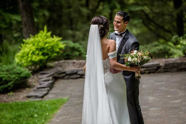 mauro-wedding-first-look Wedding couple - outdoor wedding - Pocono wedding