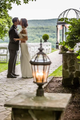 mauro-wedding-formal-3 Wedding couple kissing - outdoor wedding - Pocono wedding